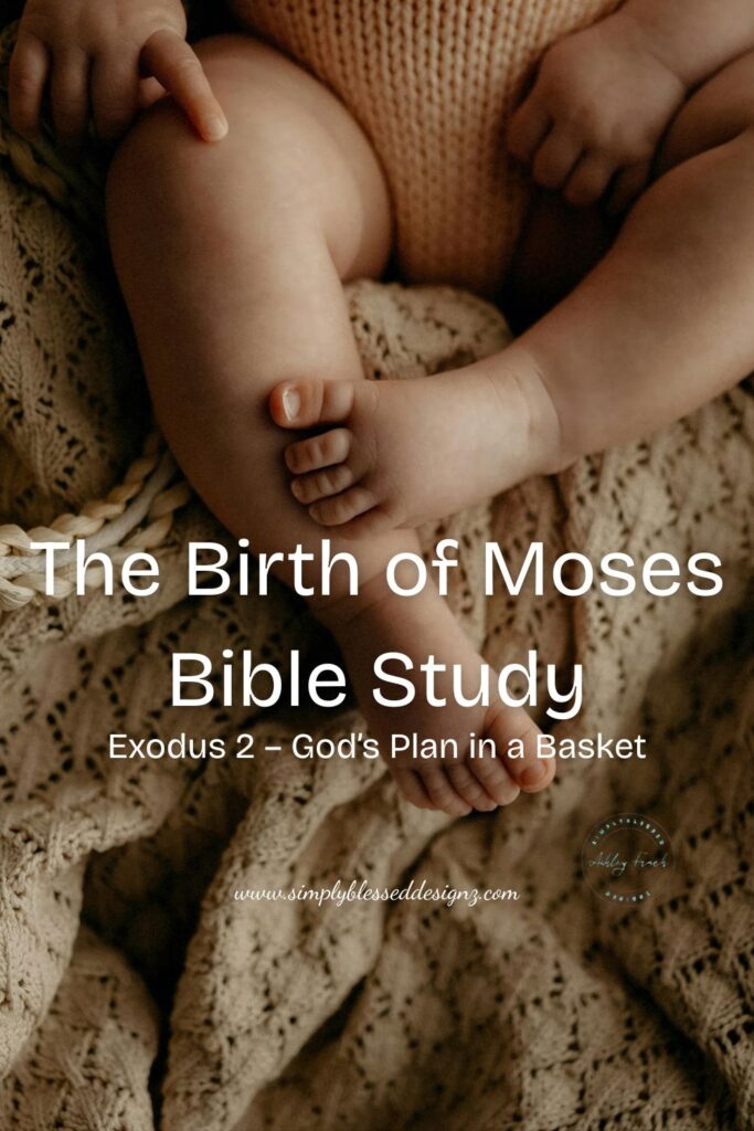“The Birth of Moses Bible Study – Exodus 2 God’s Plan in a Basket.” Symbolizes Moses’ birth and God’s protection.