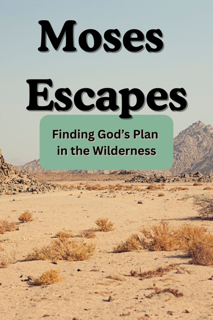 Scenic desert wilderness representing when Moses escapes to Midian and God prepares him for his calling.