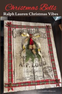 Add timeless Ralph Lauren Christmas decor to your home with this plaid and gold bell project. Classic, cozy, and full of farmhouse charm!