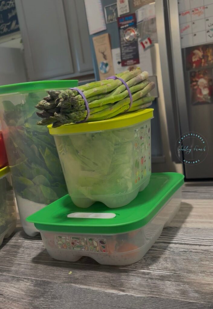 Tupperware Fridge Smart containers used for meal prepping for busy women